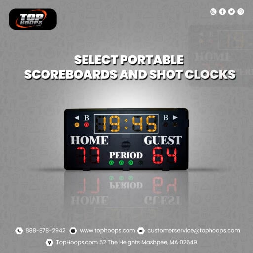 Select portable Scoreboards and Shot Clocks – Tophoops