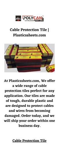 Cable Protection Tile  Plasticssheets.com