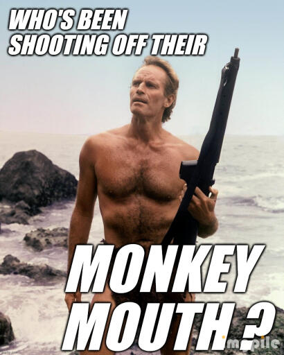 SHOOTING OFF MONKEY MOUTH