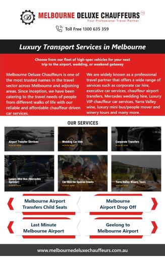 Melbourne Airport Transfers Child Seats