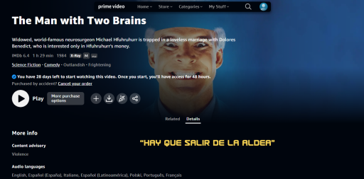 Prime Video The Man with Two Brains