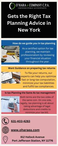 Gets the Right Tax Planning Advice in New York