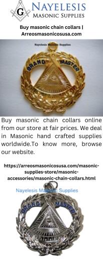 Buy masonic chain collars  Arreosmasonicosusa.com