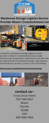 Warehouse Storage Logistics Service Provider Miami | Crossdockmiami.net