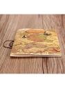 Passport holder cover case world map trip travel journey tour ticket pockets brown blue pink portabl