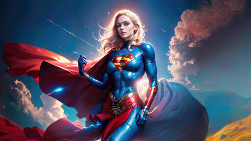 supergirl goddess of sky yv 3840x2160