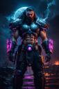 Default high details cyberpunk neon futuristic strong man with 3 c890ea96 69c3 49ac bdb8 ee577a3fe38