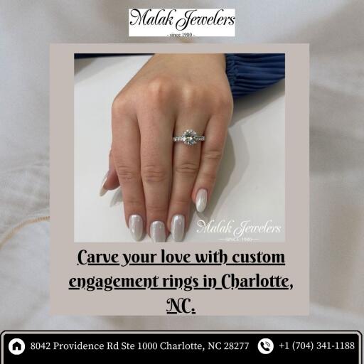 Carve your love with custom engagement rings in Charlotte, NC.