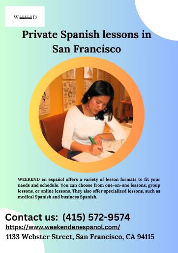 Private Spanish Lessons in San Francisco Your Path to Fluency