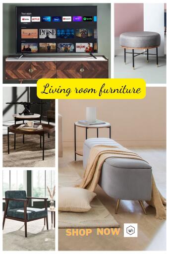 Buy Furniture for Living Room Online at Best Price | Whispering Homes