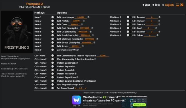 Frostpunk 2 Trainer