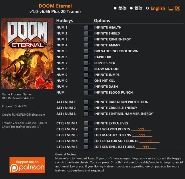 DOOM Eternal Trainer