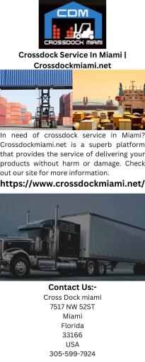 Crossdock Service In Miami Crossdockmiami.net