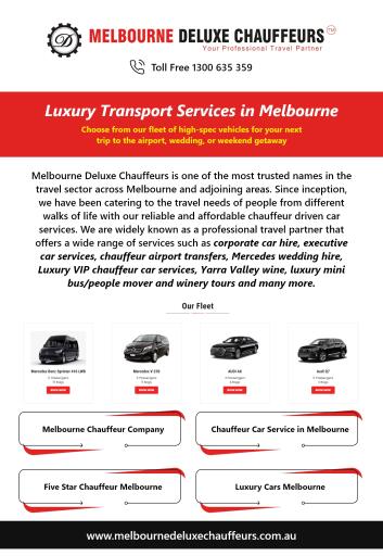 Five Star Chauffeur Melbourne