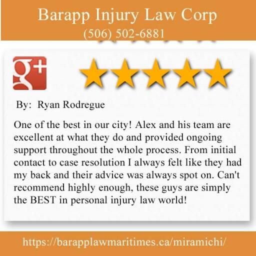 Accident Lawyer Miramichi - Barapp Injury Law Corp (506) 502-6881