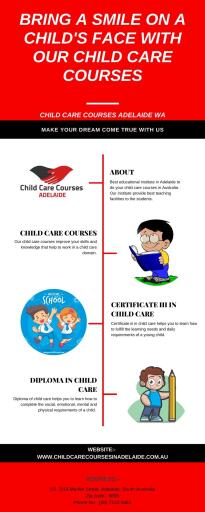Bring a Smile on a child's face with our child care courses.