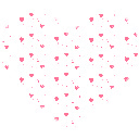 floating valentine hearts