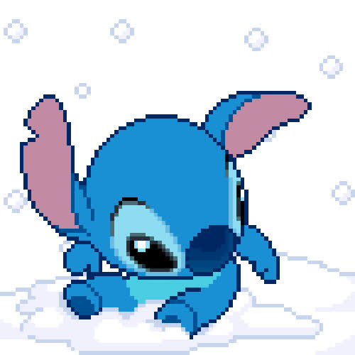 blue poke snowman