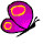 borboleta pink