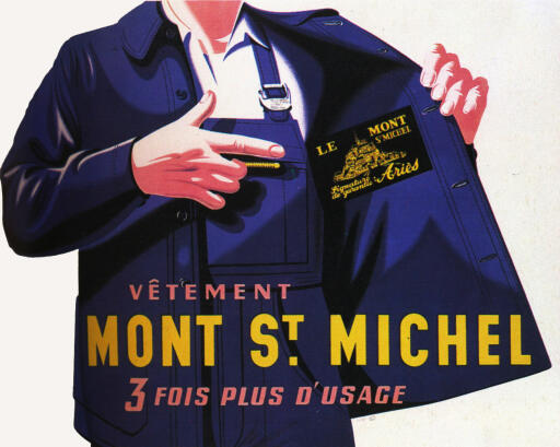 [Clio Team] 1961 P. GAbor Vêtements Mont St Michel 120x160 cm
