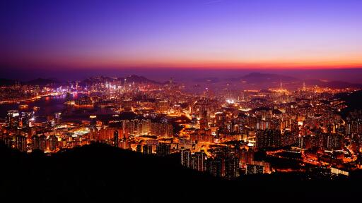 hong kong city sunset 4k 5120x2880