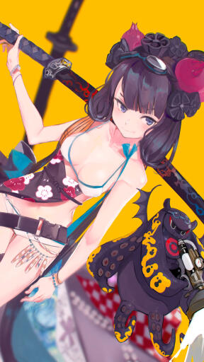 anime girl katana bikini uhdpaper.com 4K mobile 4.2472