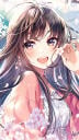 anime beautiful girl blush flowers uhdpaper.com 4K mobile 6.1291