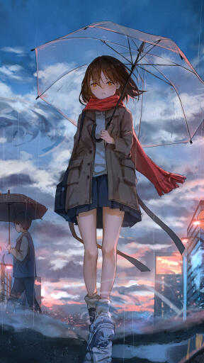 anime girl umbrella uhdpaper.com 4K mobile 4.2364