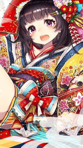 cute anime girl kimono uhdpaper.com 4K mobile 6.1005