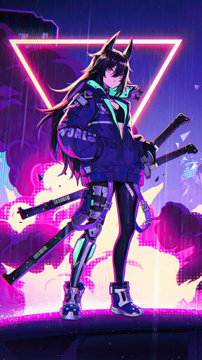 cyberpunk anime girl sci fi uhdpaper.com 4K mobile 6.1627