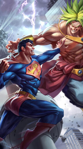 superman vs broly anime comics uhdpaper.com 4K mobile 6.1311