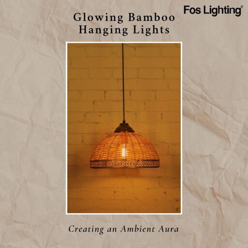 Glowing Bamboo Lights Hanging Creating an Ambient Aura