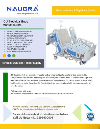 ICU Electrical Beds Manufacturers