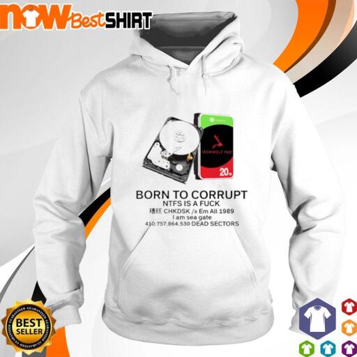 Ironwolf pro born to corrupt ntfs is a fuck shirt hoodie.jpg