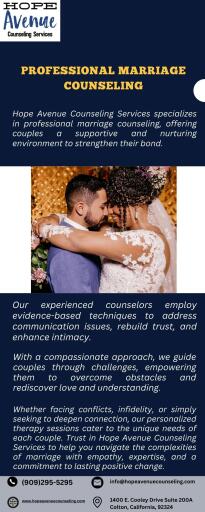 Expert Professional Marriage Counseling at Hope Avenue Counseling Services