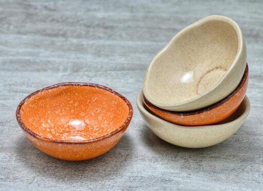 Dip Server Handmade Organic Ceramic Dip Bowl