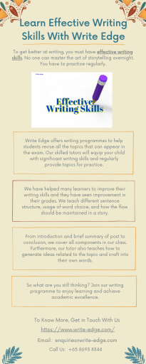 Learn Effective Writing Skills With Write Edge