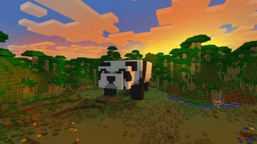 Panda in Minecraft: PIXEL 3D ANIMALS 