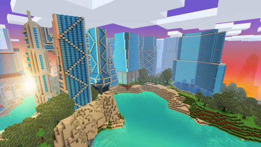 Minecraft Modern City: Build Futuristic House #minecrafttutorial Realmcraft Free Minecraft Clone