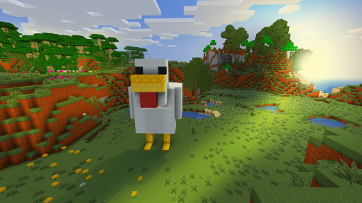 Wow! Pixel Animals White Duck #minecrafttutorial Build in RealmCraft Free Minecraft Style Game