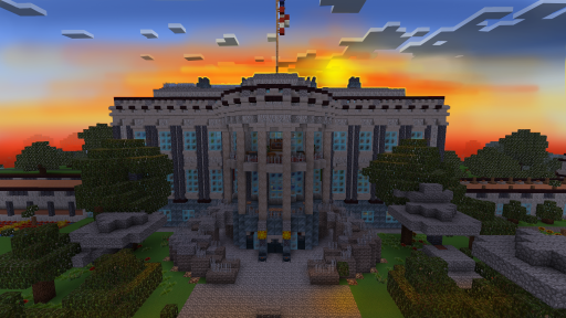 HOW TO BUILD THE WHITE HOUSE IN MINECRAFT! #MinecraftTutorial || RealmCraft Free Minecraft Clone