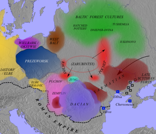 Rome and the Barbarians in Eastern and Central Europe around 100 AD by Shchukin
