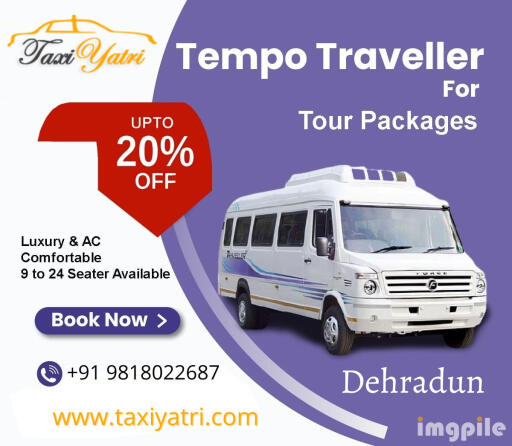 Drive Through Affordable Tempo Travelller At The Dehradun Tourist Places