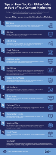 Tips on How You Can Utilize Video as Part of Your Content Marketing - VCM Interactive