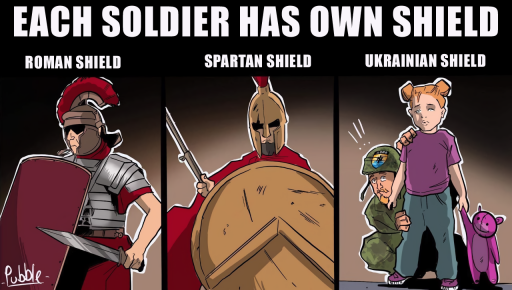 Each soldier has own shield