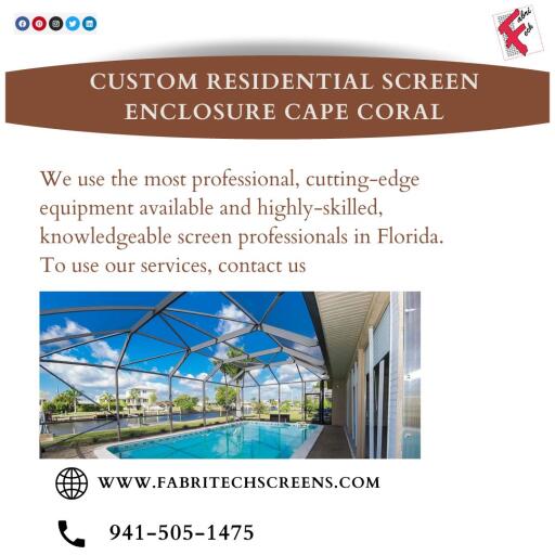 Fabri-Tech Screens - Custom Residential Screen Enclosure In Cape Coral