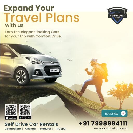 Self drive cars in coimbatore with Comfort Drive