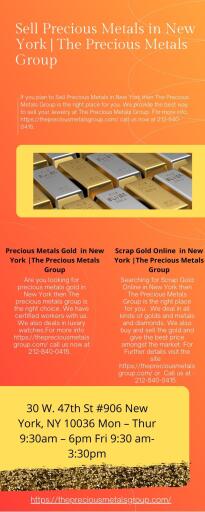 Sell Precious Metals in New York |The Precious Metals Group