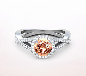 Morganite Ring for Engagement - GemsNY