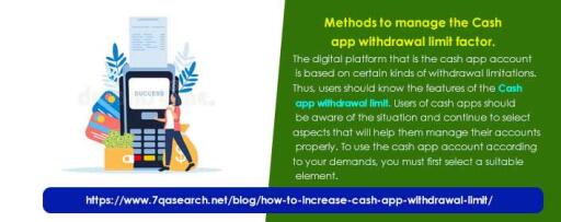 Methods to manage the Cash app withdrawal limit factor.